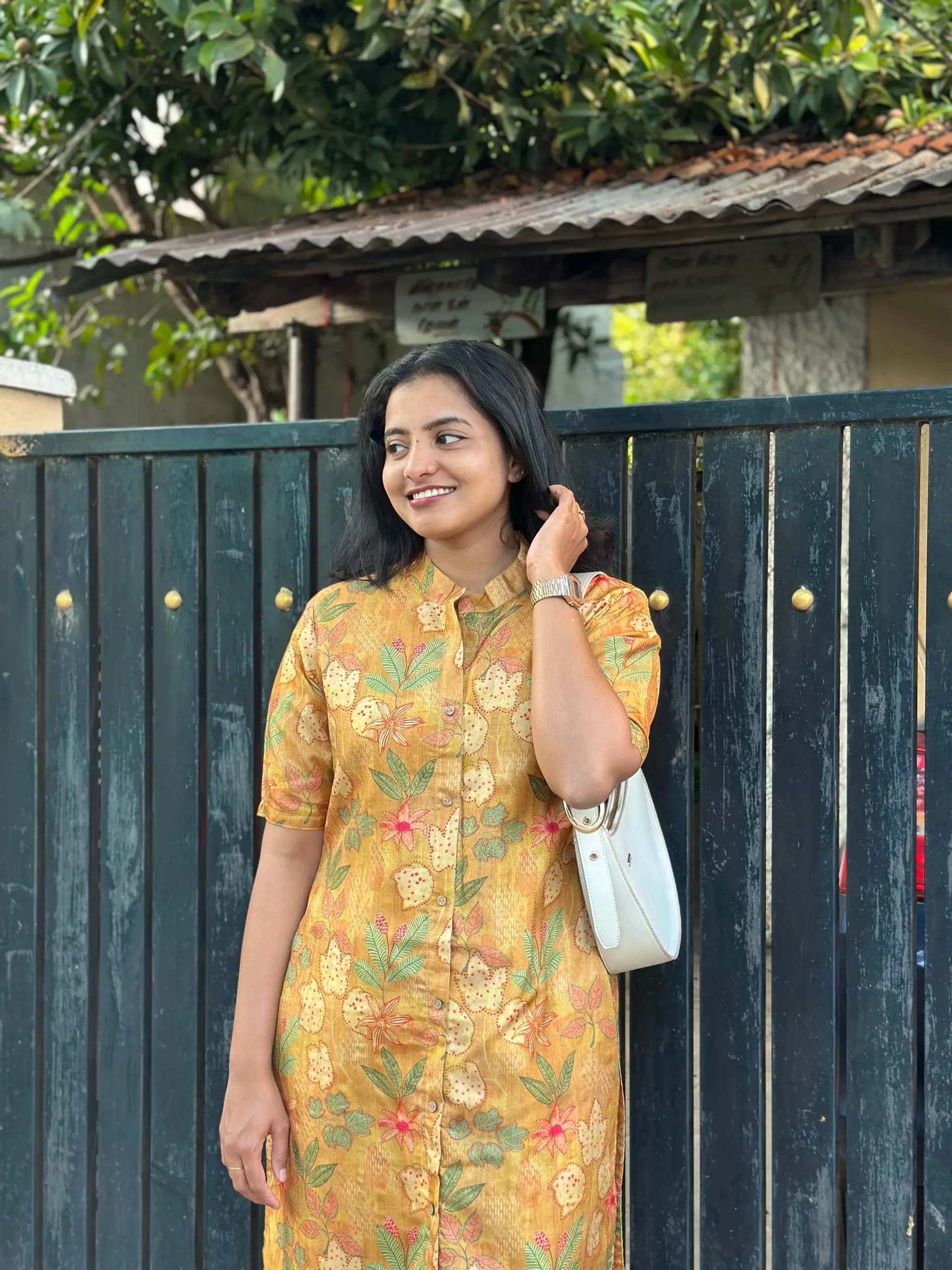 main Elegant Floral Printed Kurti - Image 1